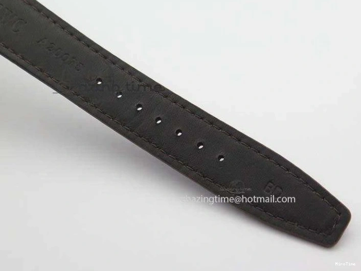 MIROTIME 1219 ModernLook Portuguese IW371445 ZF 1:1 Best Edition SS White Dial Gold Markers On Brown Leather Strap A79350 V 7269